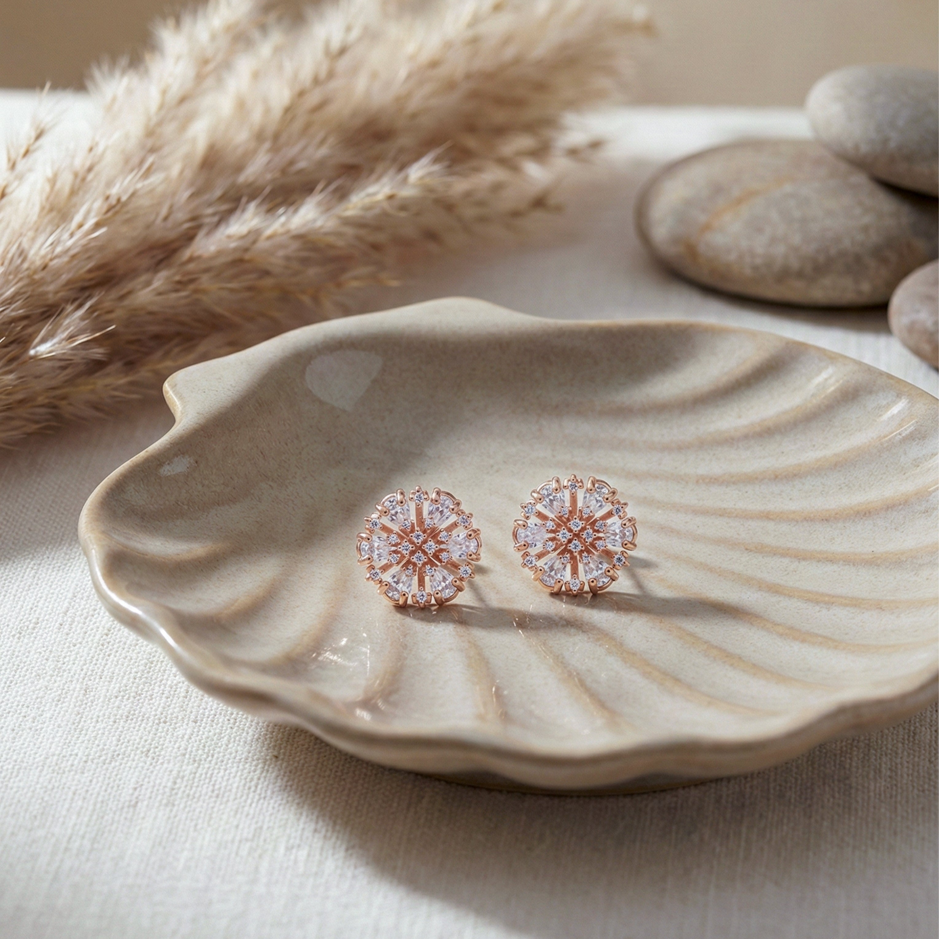 Aurora Sunburst Crystal Stud Earrings