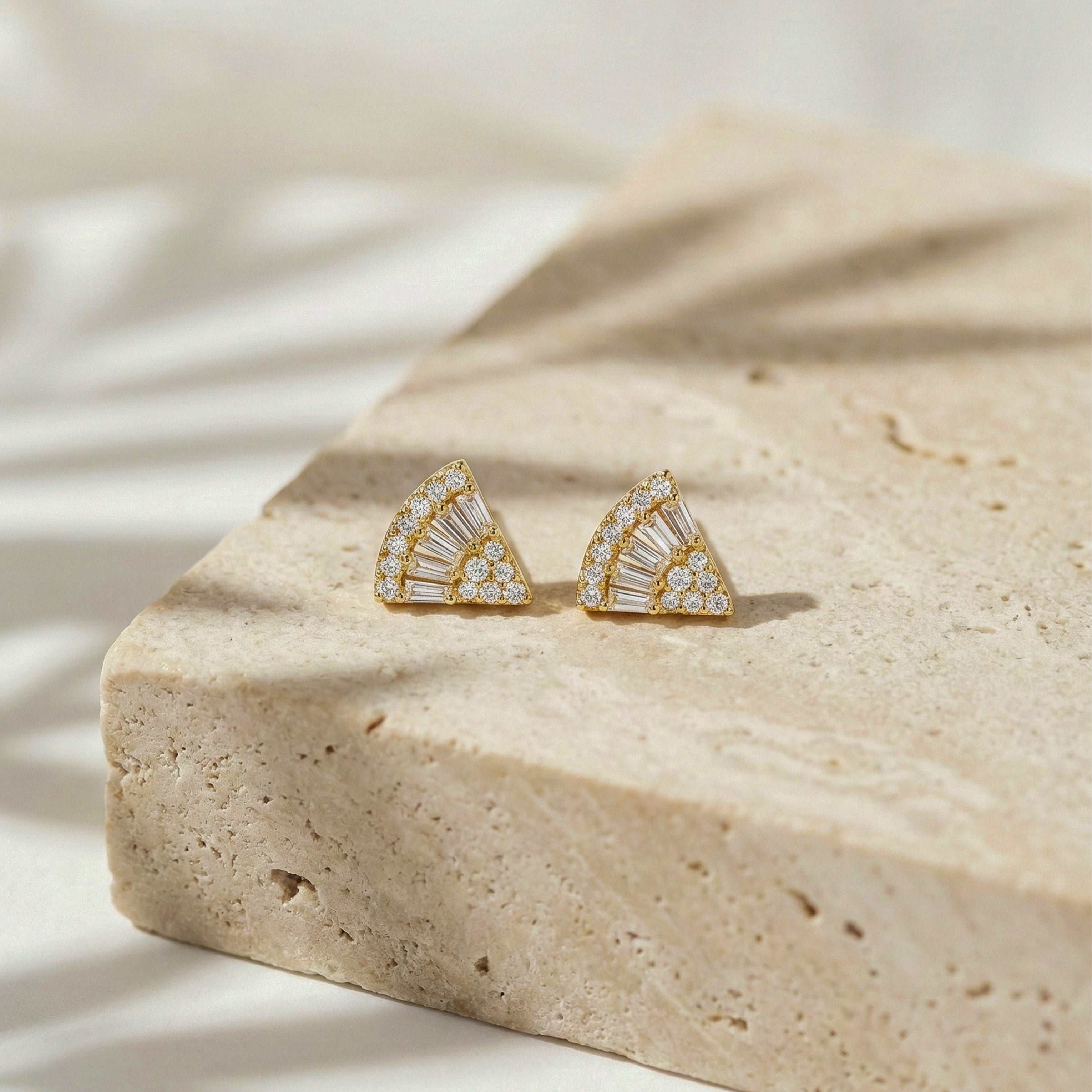 Opulence Arc Crystal Stud Earrings